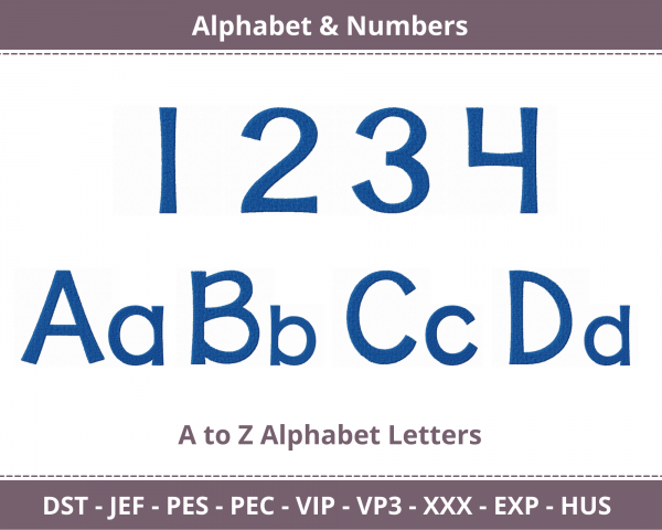 Behind These Hazel Eyes Alphabet & Numbers Machine Embroidery Designs