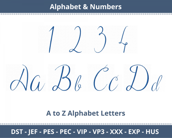 Black Olives Alphabet & Numbers Machine Embroidery Designs