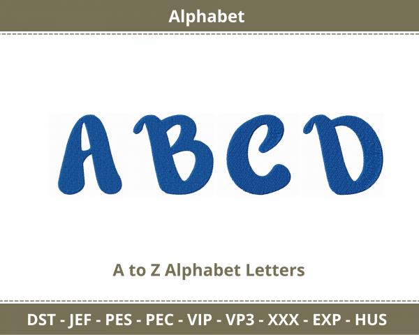 Alphabet & Numbers Machine Embroidery Designs-3 Sizes-instant download