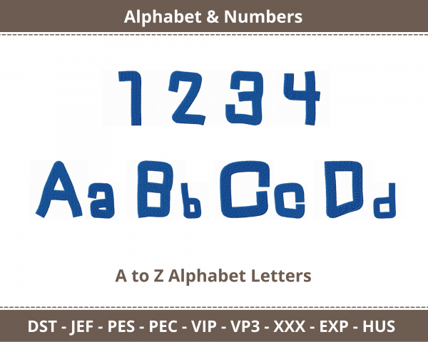 Crayon Kid Alphabet & Numbers Machine Embroidery Designs