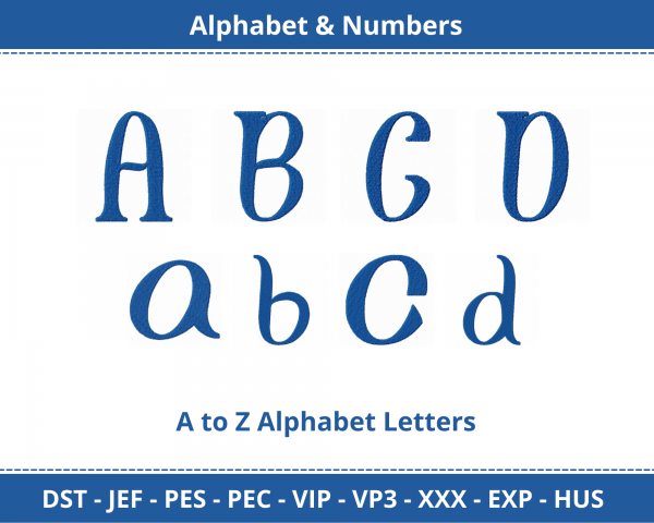 Fisherman Alphabet & Numbers Machine Embroidery Designs