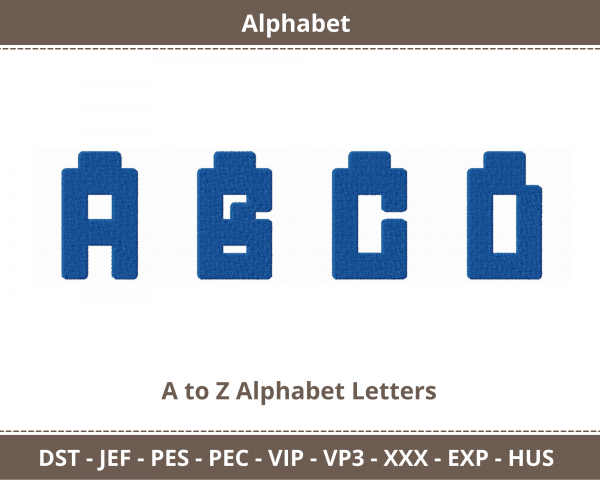 My Game Alphabet Machine Embroidery Designs