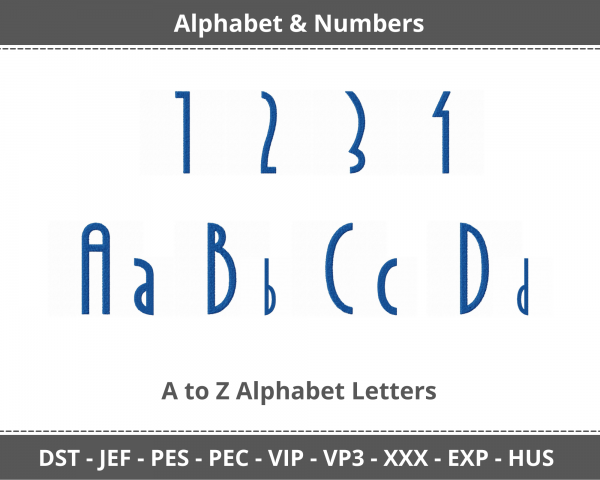 November Sky Alphabet & Numbers Machine Embroidery Designs