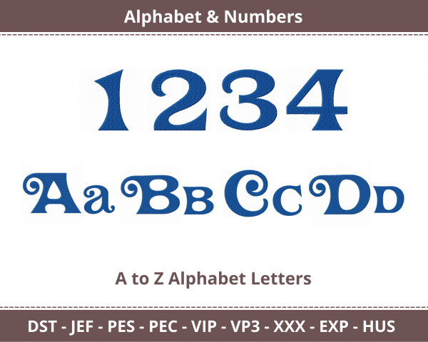 Omahaa Bazoo Alphabet & Numbers Machine Embroidery Designs