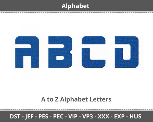 Space bar Alphabet & Numbers Machine Embroidery Designs