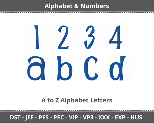 Sunshine Poppy Alphabet & Numbers Machine Embroidery Designs
