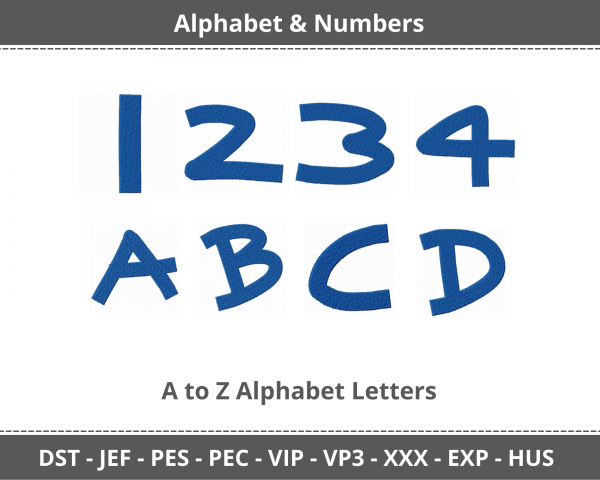 Super Powers Alphabet & Numbers Machine Embroidery Designs
