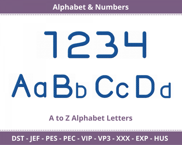 Times New Romance Alphabet & Numbers Machine Embroidery Designs