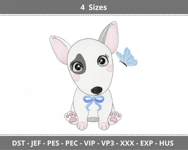 Cute Puppy Machine Embroidery Designs-4 Sizes-instant download