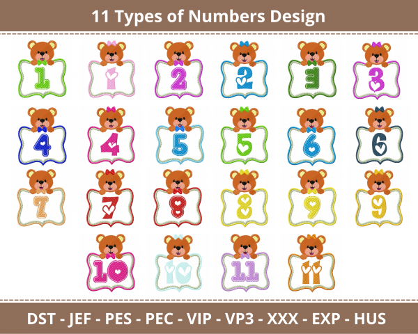 Numbers Machine Embroidery Designs