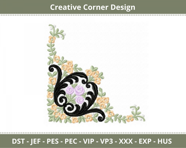 Creative Corner Machine Embroidery Designs-instant download