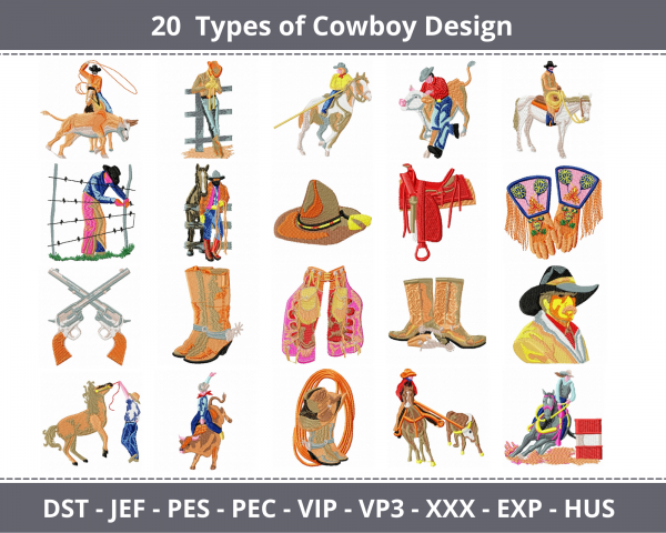 Cowboy Machine Embroidery Designs