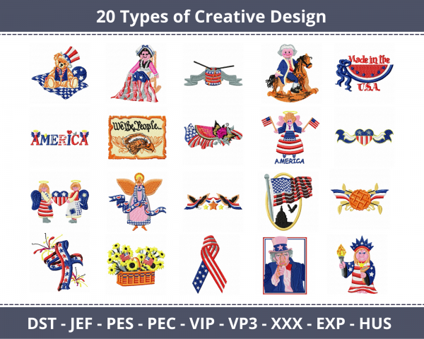 Creative Machine Embroidery Designs-1 Size-20 Types-instant download
