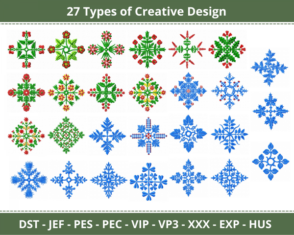 Creative Machine Embroidery Designs-1 Size-27 Types-instant download