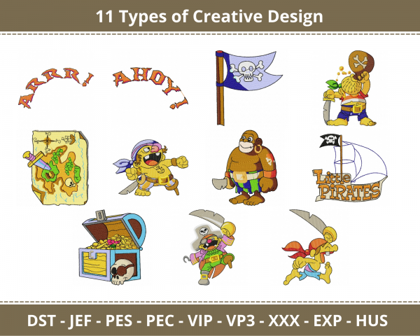 Creative Machine Embroidery Designs-1 Size-11 Types-instant download