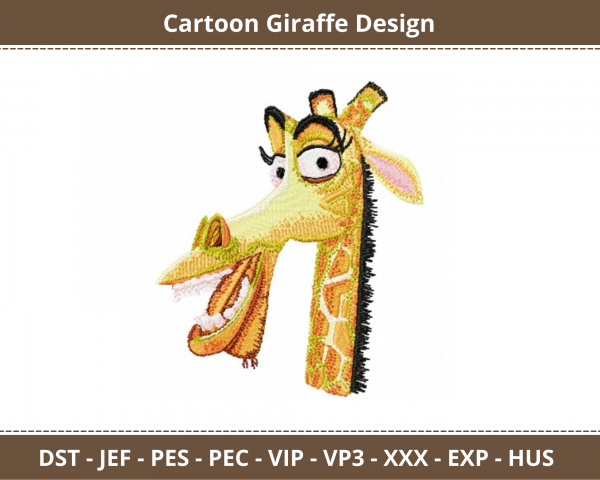 Cartoon giraffe Machine Embroidery Designs