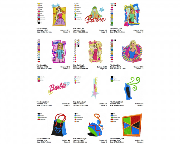 Russia Barbie Machine Embroidery Designs-1 Size-instant download