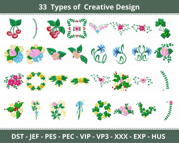 Creative Leaf Machine Embroidery Designs