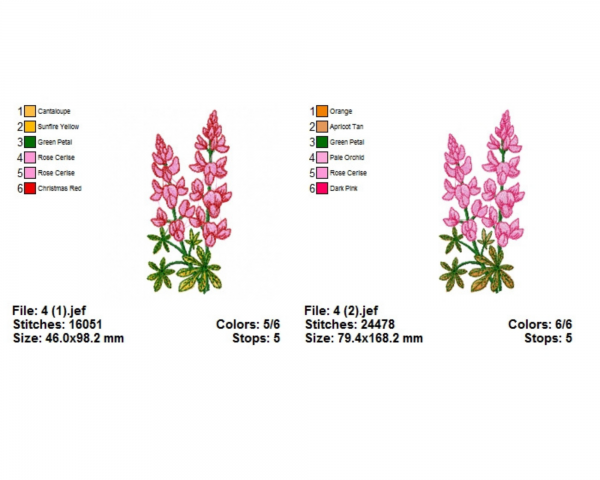 Summer Flower Machine Embroidery Designs-2 Sizes-instant download