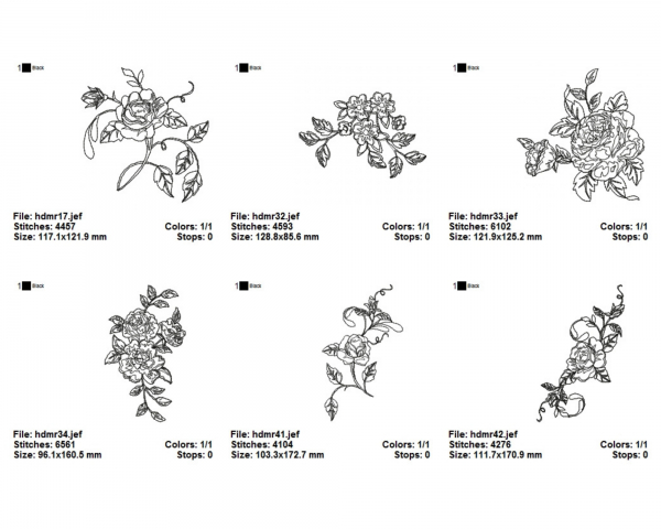 Creative Flower Machine Embroidery Designs-6 Types-instant download