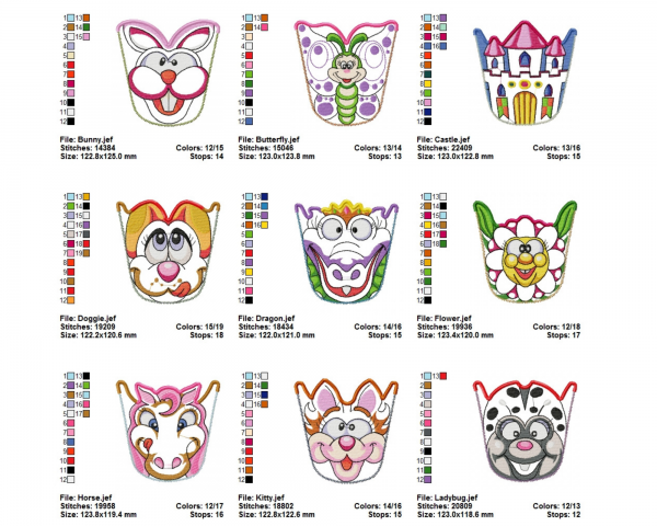 Animals Machine Embroidery Designs-1 Size-9 Types-instant download
