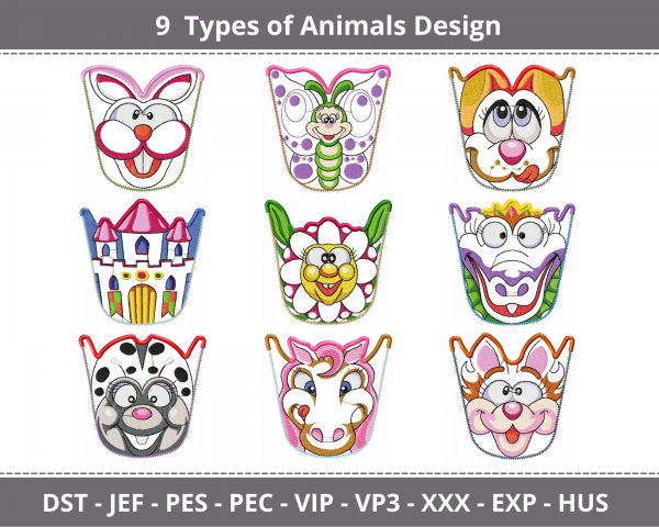 Animals Machine Embroidery Designs-1 Size-9 Types-instant download