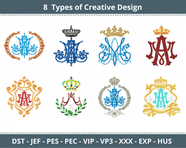 Creative Machine Embroidery Designs-1 Size-8 Types-instant download