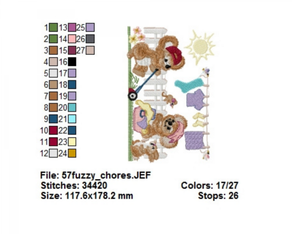 Teddy Playing With Toys Machine Embroidery Designs-1 Size-instant download