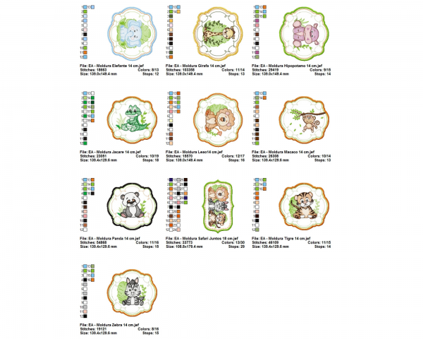 Animals Machine Embroidery Designs-1 Size-10 Types-instant download