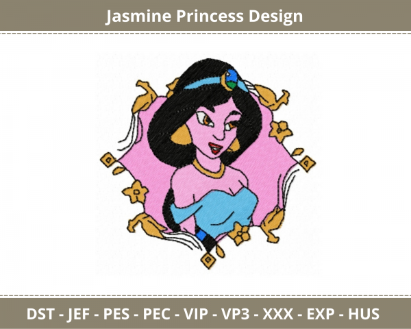 Jasmine Princess Machine Embroidery Designs