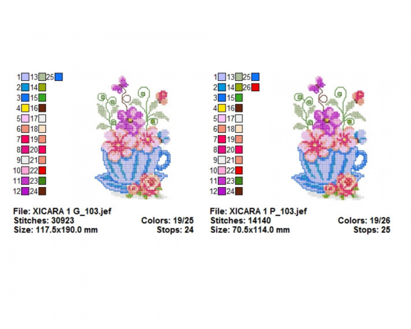 Creative Floral Machine Embroidery Designs-2 Sizes-instant download