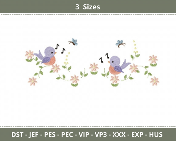 Little Birds Machine Embroidery Designs-3 Sizes-instant download
