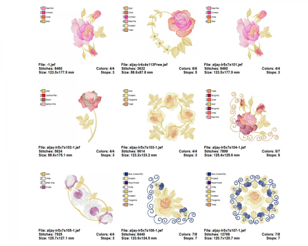 Creative Flower Machine Embroidery Designs-1 Size-26 Types-instant download