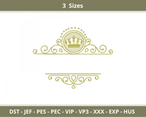 Creative Crown Machine Embroidery Designs-3 Sizes-instant download