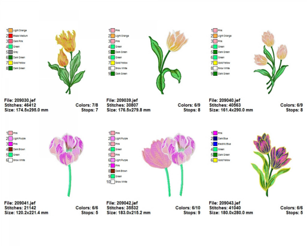 Creative Flower Machine Embroidery Designs-1 Size-6 Types-instant download