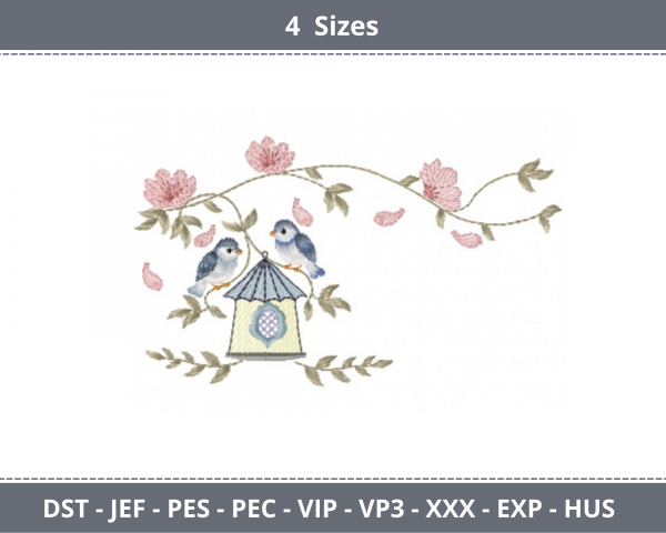 Creative Birds Machine Embroidery Designs-4 Sizes-instant download