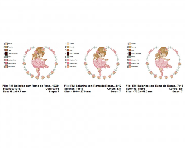 Baby Girl Machine Embroidery Designs-3 Sizes-instant download