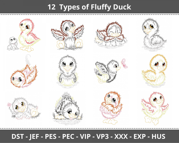 Fluffy Duck Machine Embroidery Designs