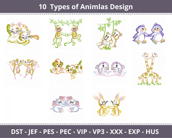 Animals Machine Embroidery Designs