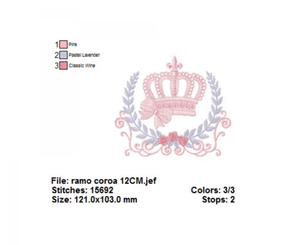 Creative Crown Machine Embroidery Designs-1 Size-instant download