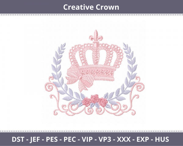 Creative Crown Machine Embroidery Designs