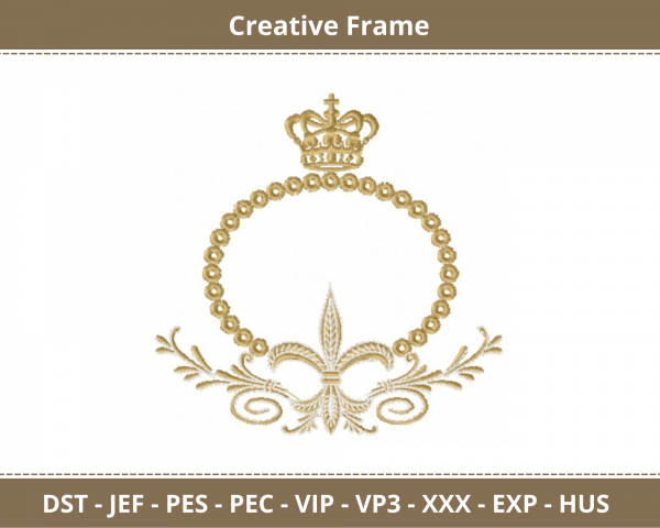 Creative Frame Machine Embroidery Designs-1 Size-instant download