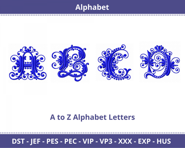 Creative Alphabet Machine Embroidery Designs