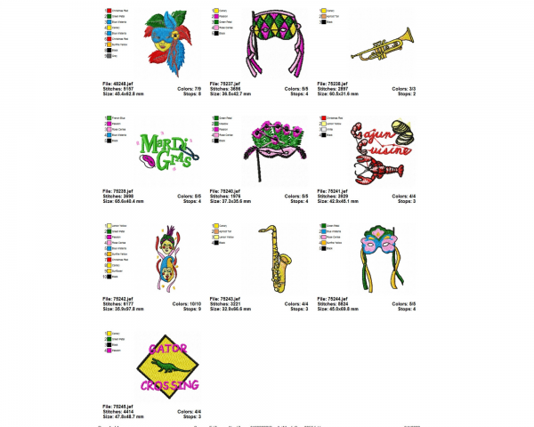 Creative Machine Embroidery Designs-1 Size-10 Types-instant download