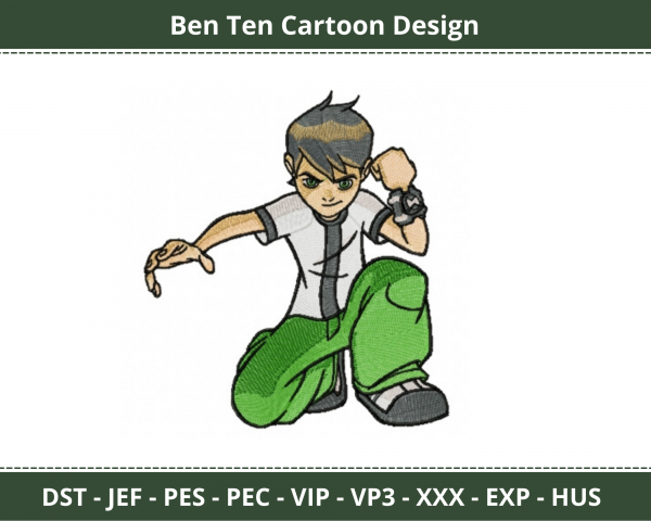 Ben ten Cartoon Machine Embroidery Designs