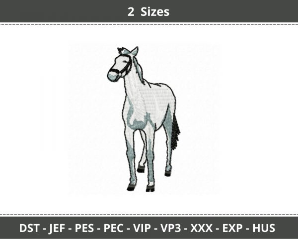 Horse Machine Embroidery Designs-2 Sizes-instant download