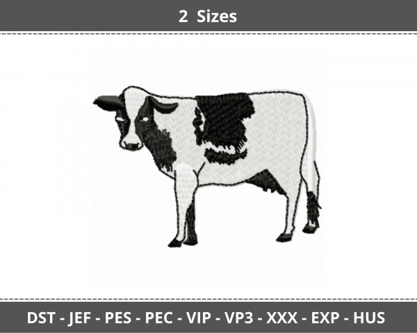 Cow Machine Embroidery Designs-2 Sizes-instant download