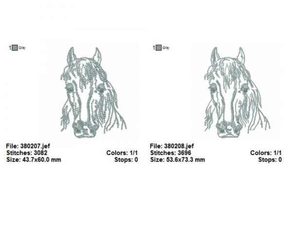 Horse Machine Embroidery Designs-2 Sizes-instant download
