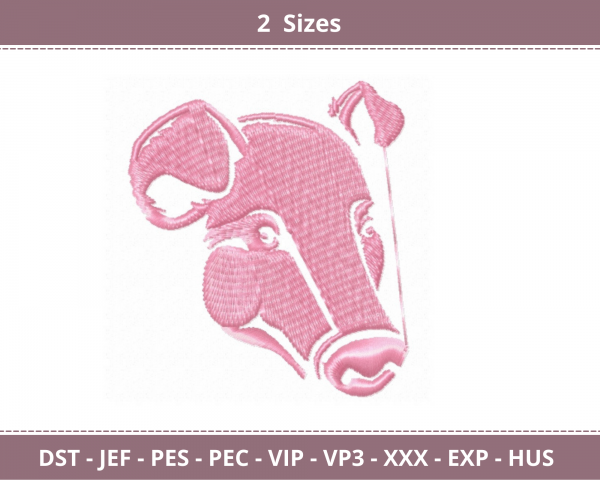 Piggy Machine Embroidery Designs-2 Sizes-instant download