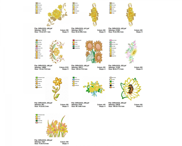 Creative Flower Machine Embroidery Designs-1 Size-22 Types-instant download